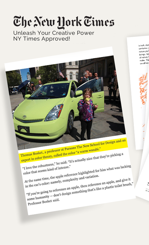 Thomas Bosket, an expert in color theory, is acknowledged by the New York Times. 